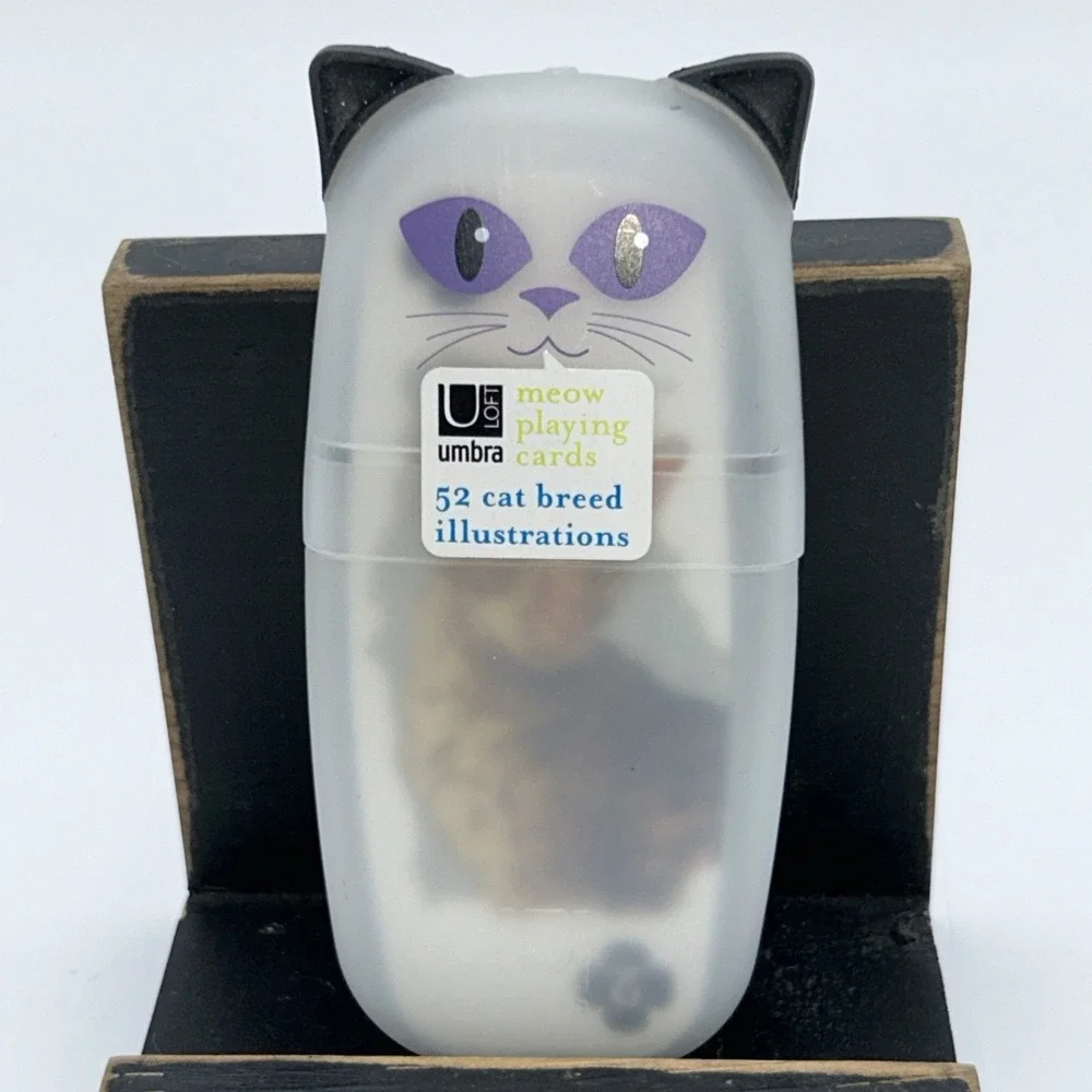 2010 Umbra Meow 52 Cat Breed Illustrated Playing Cards Unused